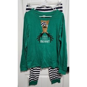 Gymboree Mens adult Christmas pajamas set size medium family